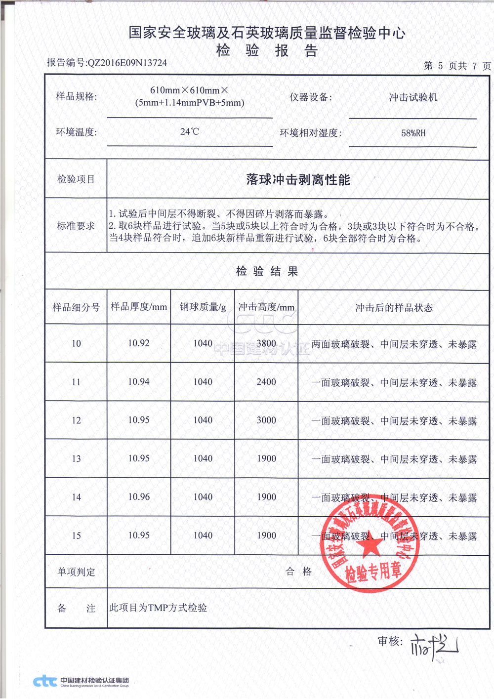 鋼化夾層玻璃3C檢測報(bào)告5