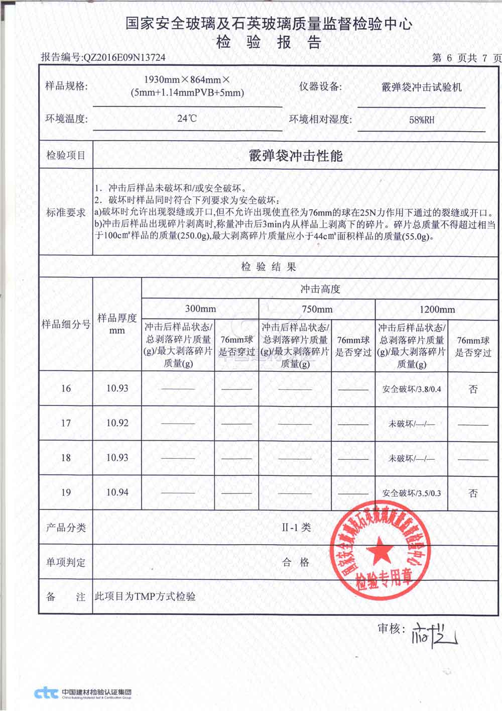 鋼化夾層玻璃3C檢測報(bào)告6